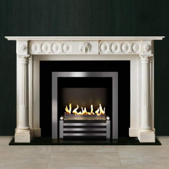 Биокамин в мраморном портале Firezo Cristallo, стандарт