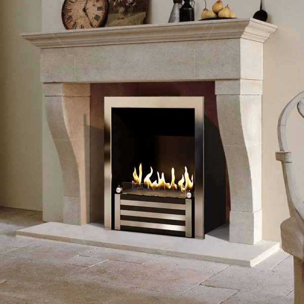 Биокамин в мраморном портале Firezo Arte Antica, стандарт